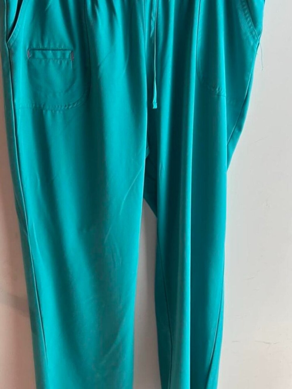 HeartSoul teal scrub pants with pink accents XL